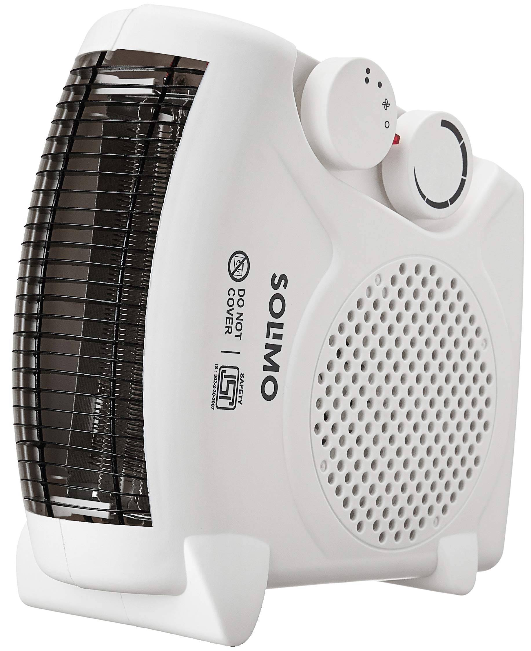 Amazon Brand - Solimo 2000/1000 Watts Room Heater with Adjustable Thermostat (ISI certified, White colour, Ideal for small to medium room/area)